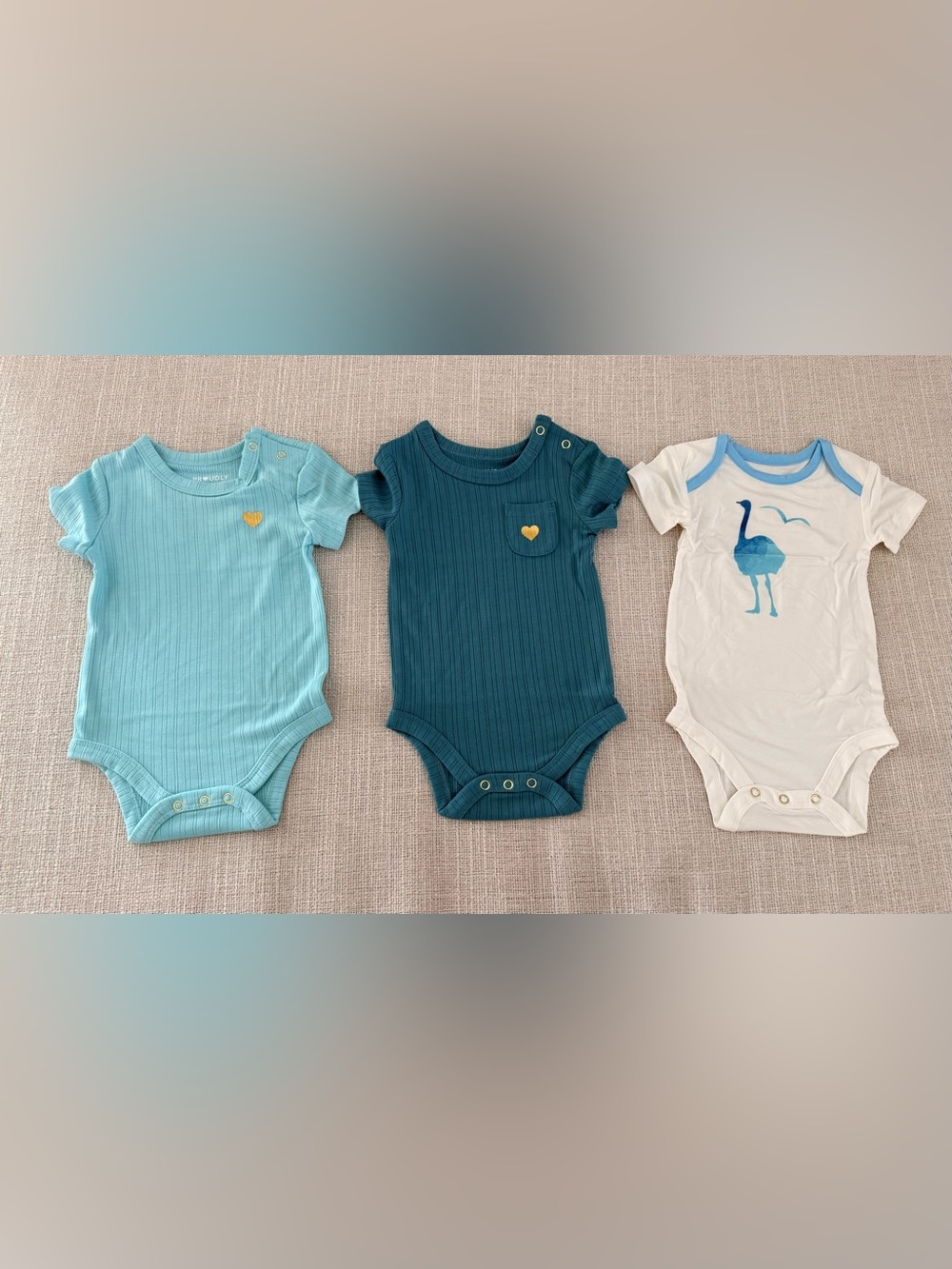 Proudly Baby 3 Pack Bodysuits Size 3 Months NWT